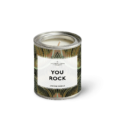 Candle in tin - You rock - Jasmine vanilla