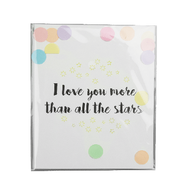 Confetti card - I love you