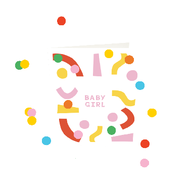 Confetti Cards - Baby Girl