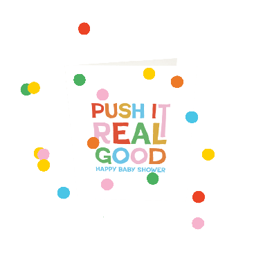 Confetti Cards - Push It Real Good Baby Shower V3