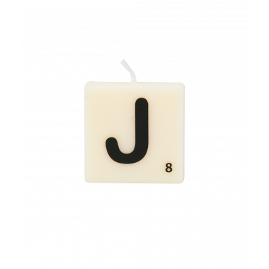 Letter and numbers candle - J