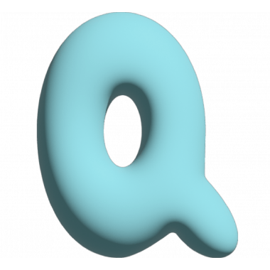 Wall Letter - Q - Blue