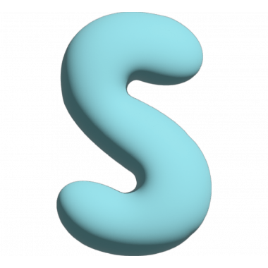 Wall Letter - S - Blue