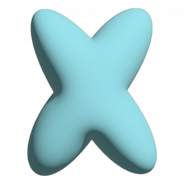 Wall Letter - X - Blue