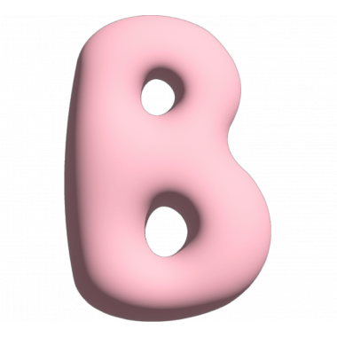 Wall Letter - B - Pink