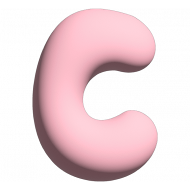 Wall Letter - C - Pink