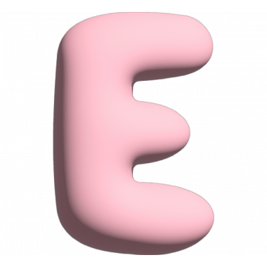 Wall Letter - E - Pink