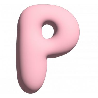 Wall Letter - P - Pink