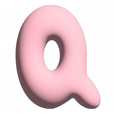 Wall Letter - Q - Pink