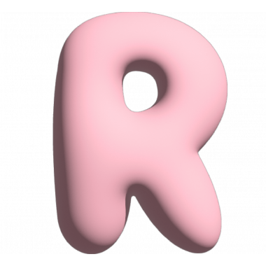 Wall Letter - R - Pink