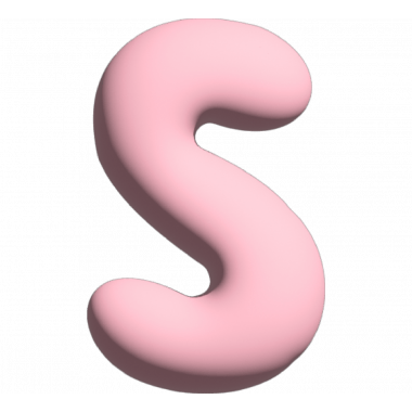 Wall Letter - S - Pink