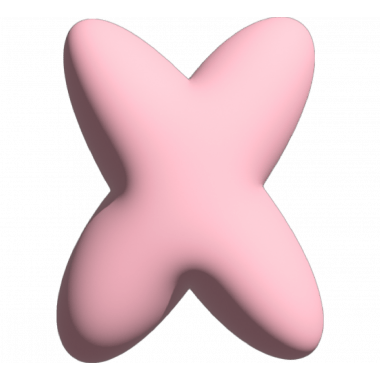 Wall Letter - X - Pink